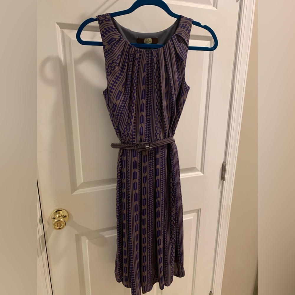 EVA FRANCO A-LINE BELTED DRESS